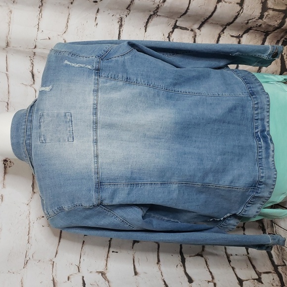 ODM Embroidered Denim Jacket sz 2x runs small - Picture 4 of 7